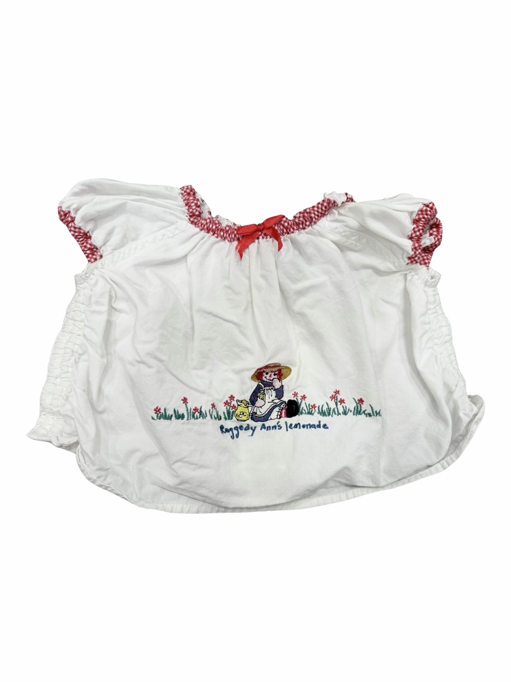 Vintage Raggety Ann Smocked Baby Top